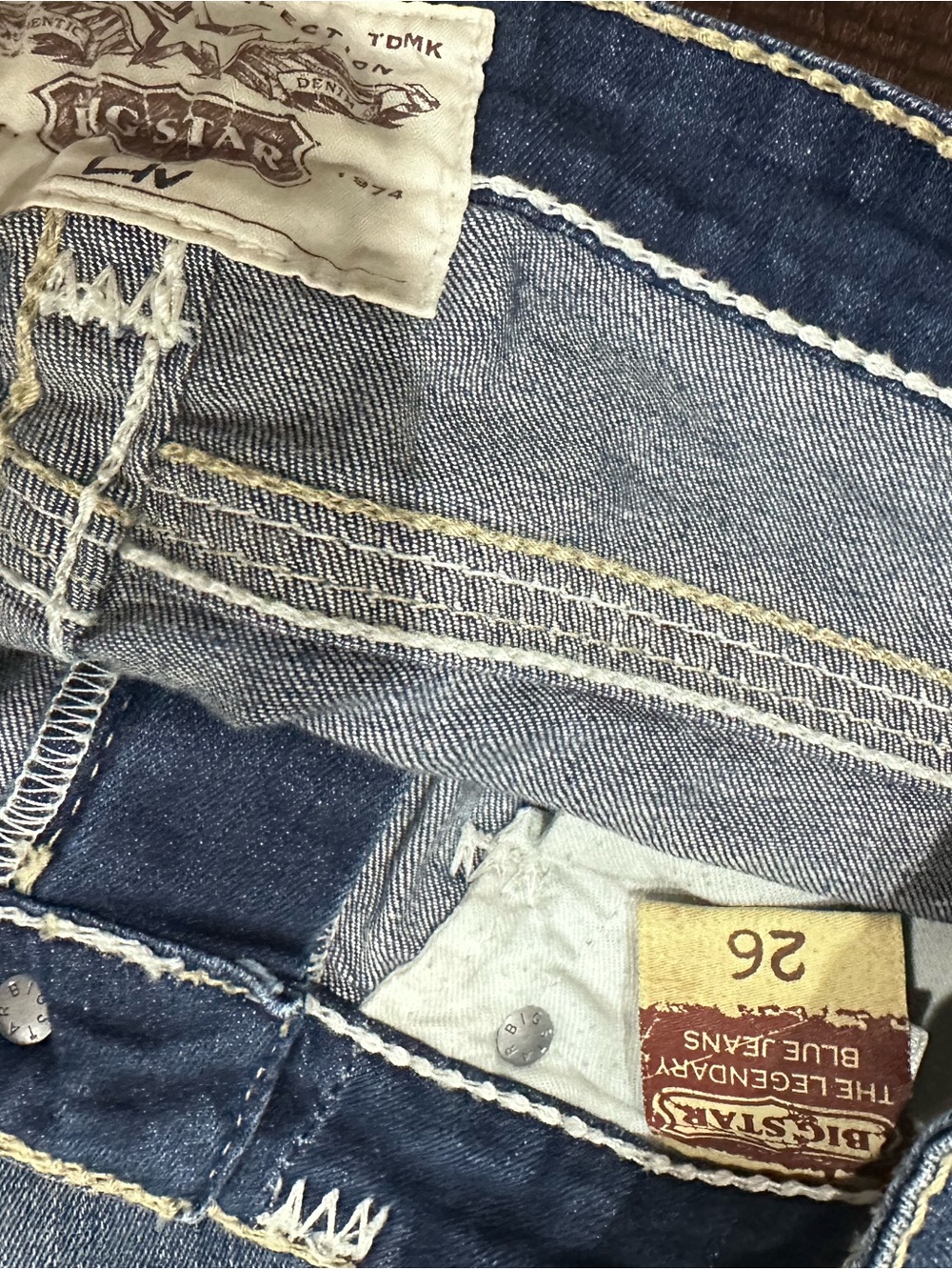 Big Star Women’s Dark Blue Embellished Pocket Jeans - Picture 4 of 4